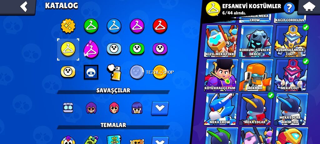 Brawl Stars hesabı – yüksək səviyyəli pro profil - Kupa yolu: 85,183 - şəkil 3