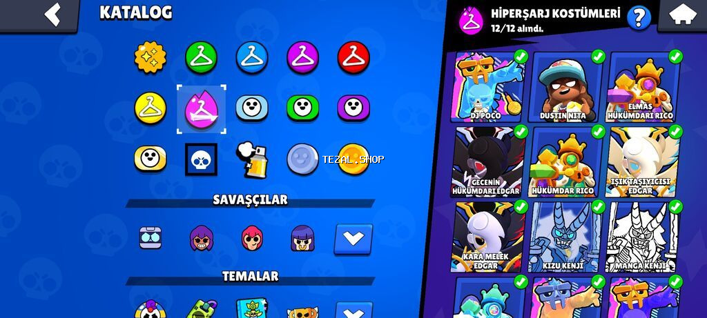 Brawl Stars hesabı – yüksək səviyyəli pro profil - Kupa yolu: 85,183 - şəkil 4