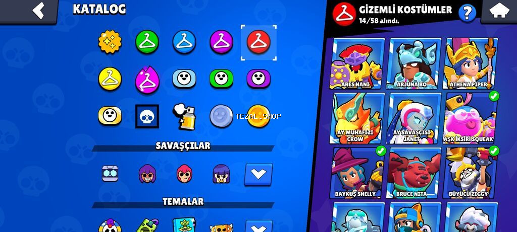 Brawl Stars hesabı – yüksək səviyyəli pro profil - Kupa yolu: 85,183 - şəkil 5