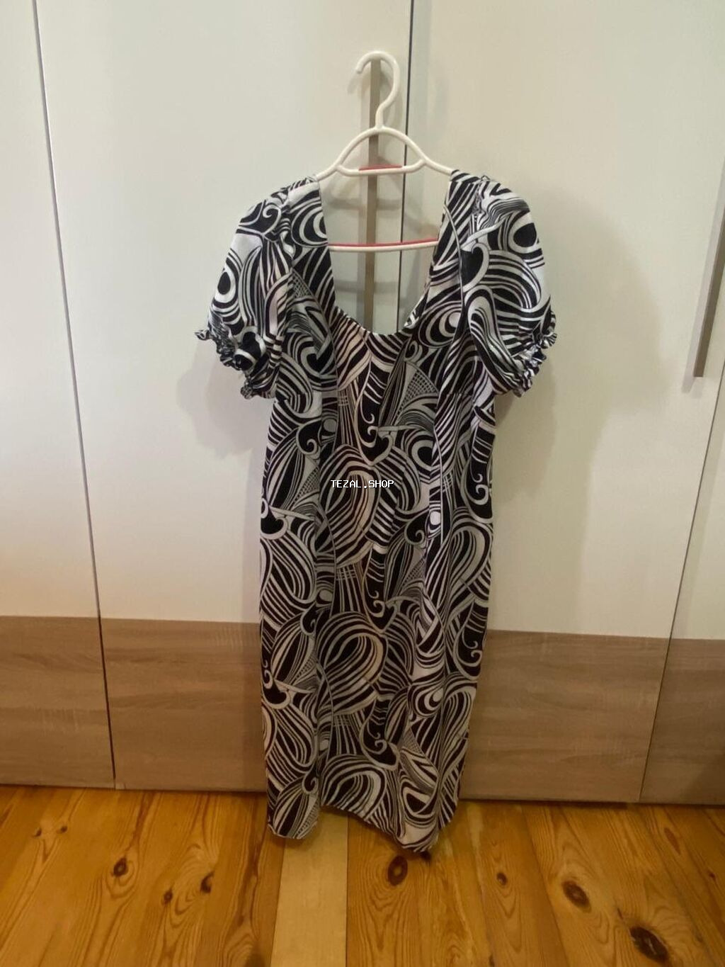 Balon qollu-yeni tikilmiş don;təzədir; uzulq dizdən; size-46; material