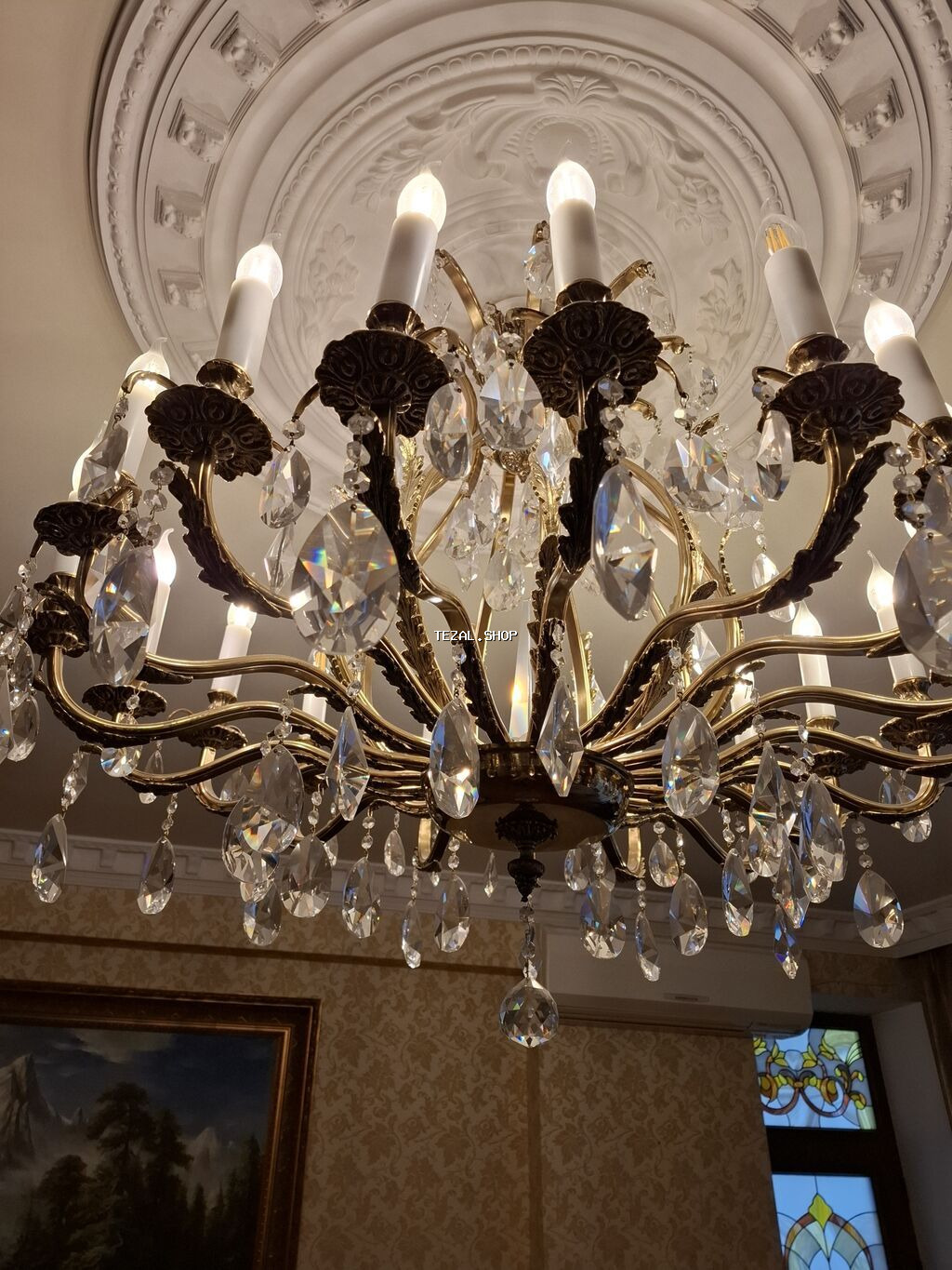 Çılçıraq, 10 və daha çox lampa, Metal - şəkil 4