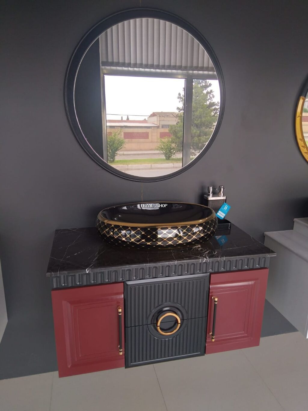 Banyo mebeli və üzlük dəstləri - Müxtəlif dizaynda asma və döşəmə - şəkil 4