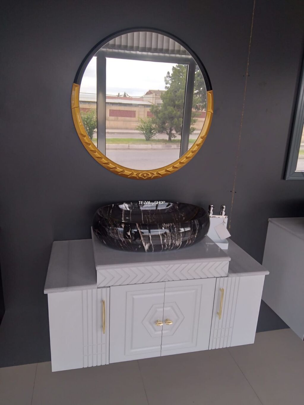 Banyo mebeli və üzlük dəstləri - Müxtəlif dizaynda asma və döşəmə - şəkil 5