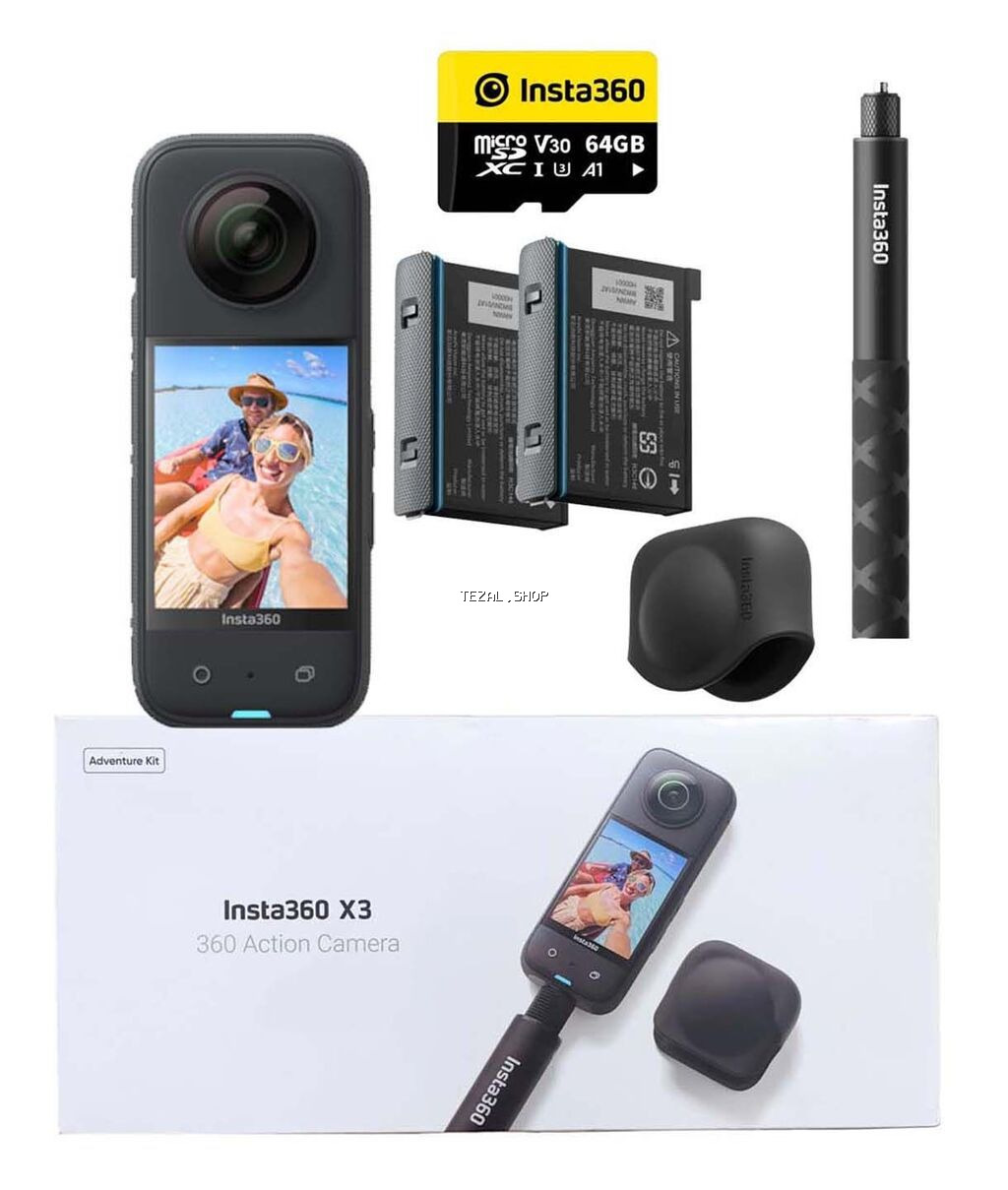 Insta360 X3 360 Action Camera seti Paketdə olanlar (şəkildə
