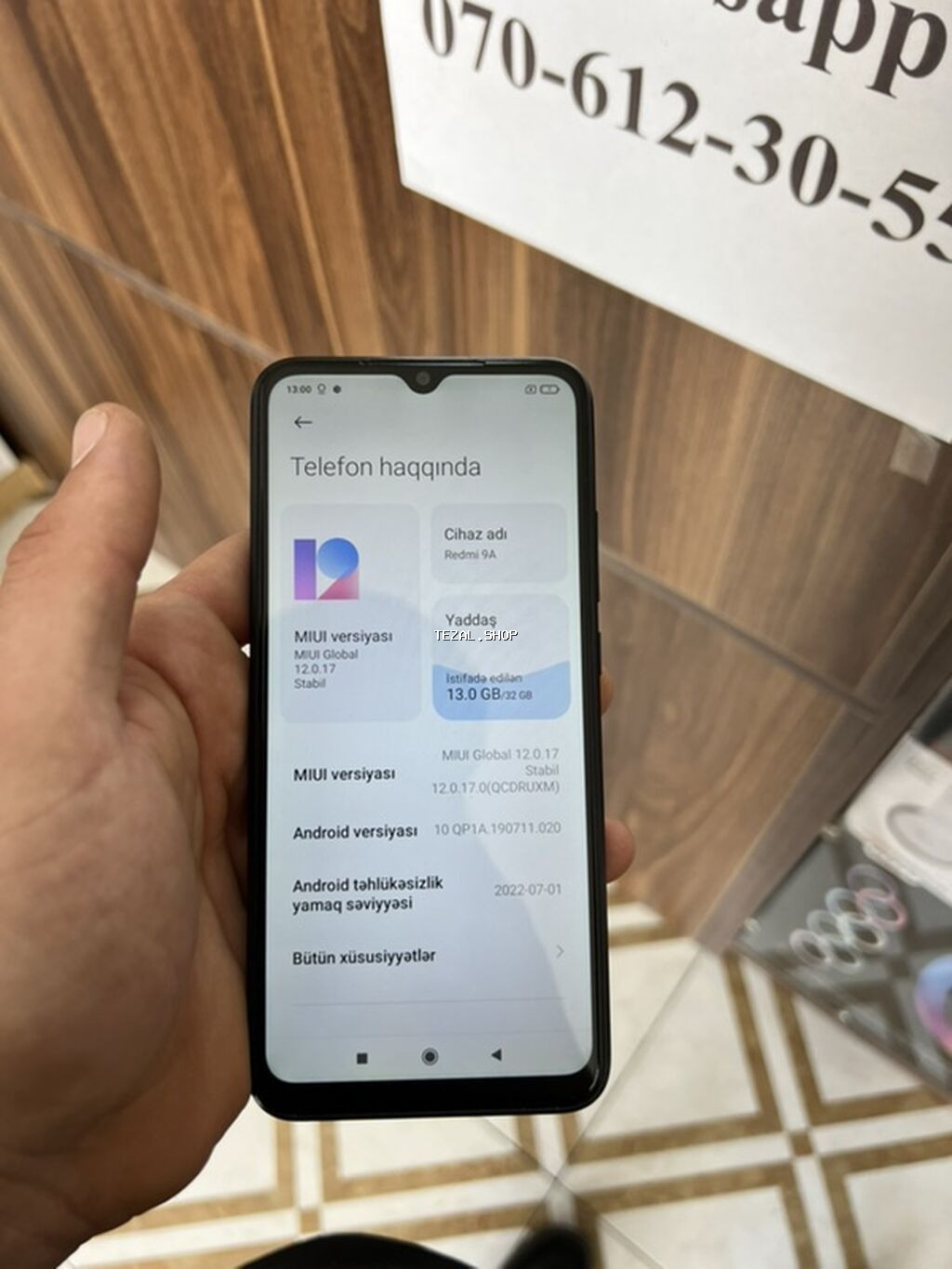 Redmi 9A, 32 GB, rəng - Qara, İki sim kartlı