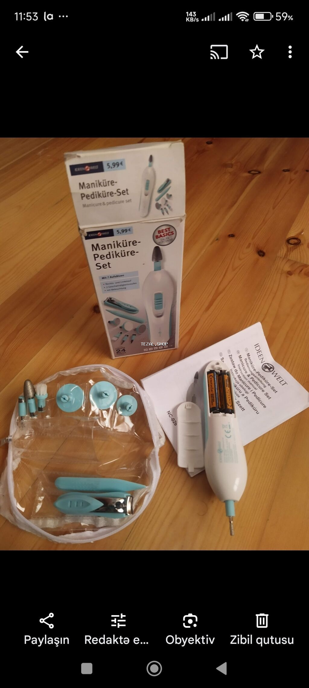 Manikur. pedikur. aparati. Germaniyanindi. Primark