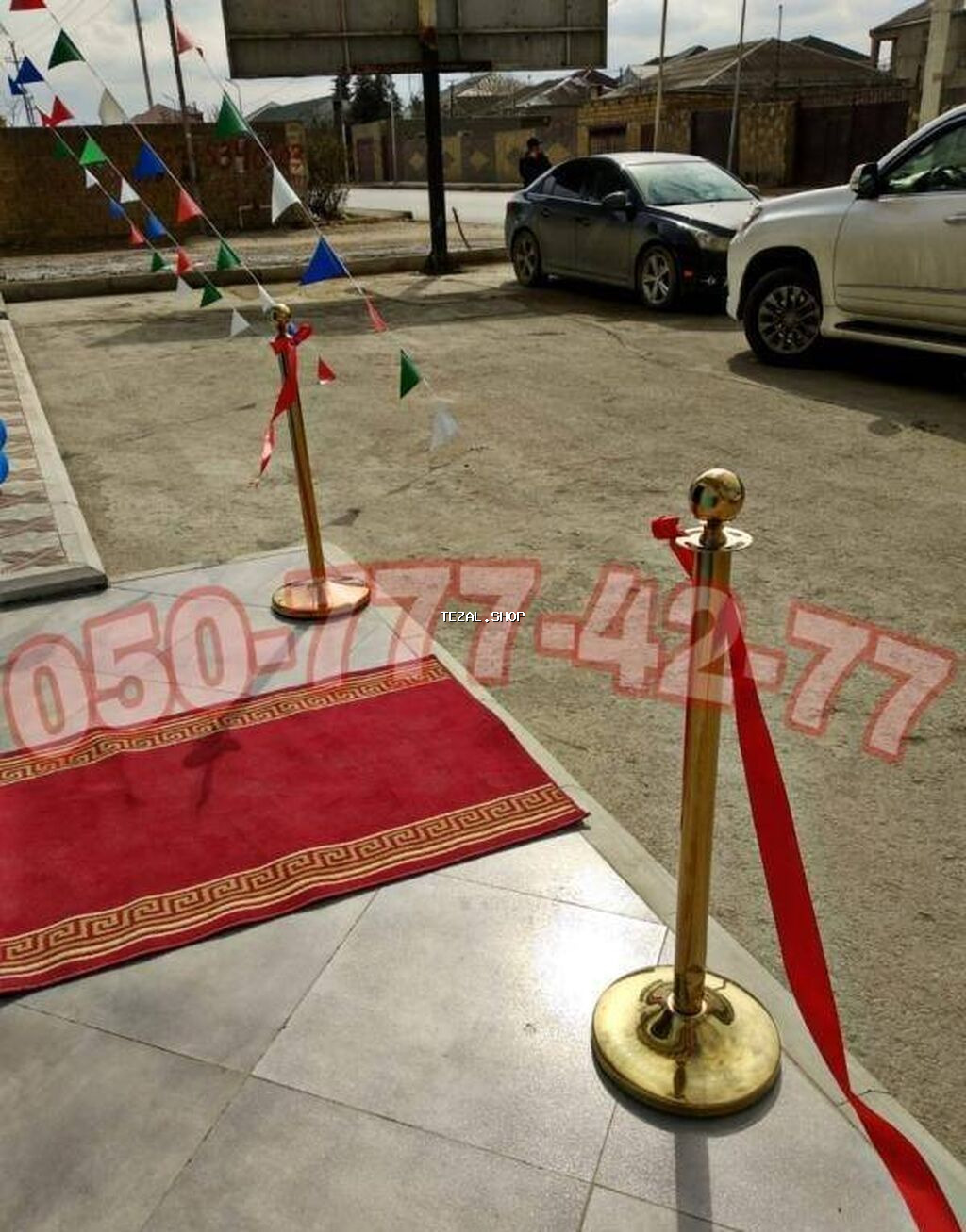 Qırmızı lent kəsilmə. Acilis dest icare. Lent kesilmesi dest. Qirmizi - şəkil 3