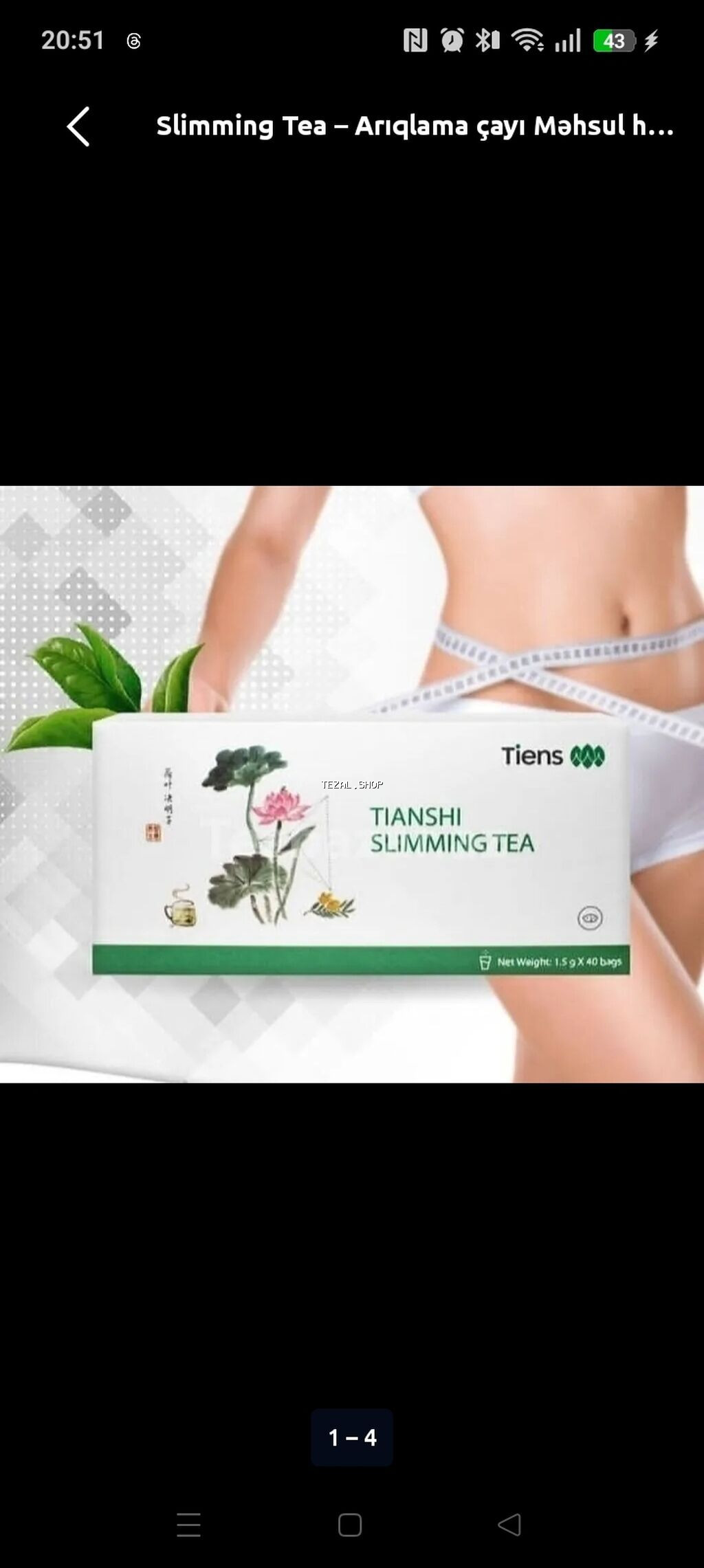 Tiens Tianshi Slimming Tea – bitki tərkibli arıqlama çayı Arıqlama; - şəkil 3