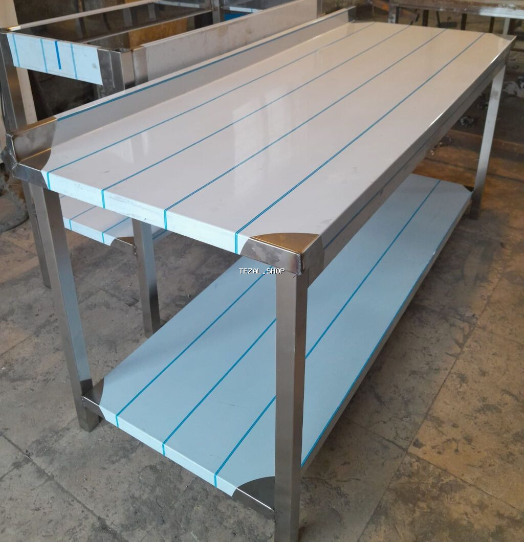 Paslanmaz masa satilir Market ve restoran ucun avadanliqlar Sifarise