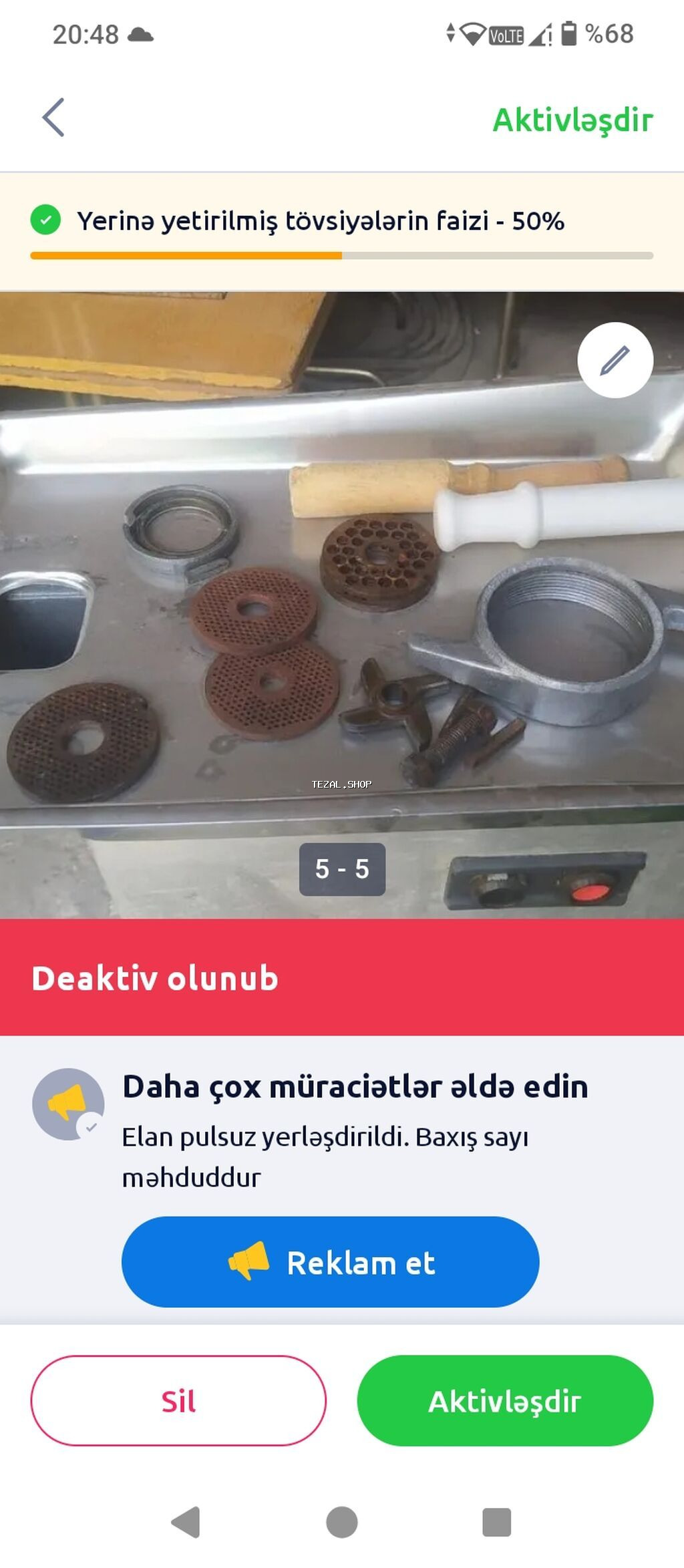 Sənaye tipli ətçəkən maşın - Güclü elektrik mühərriki ilə yüksək - şəkil 3