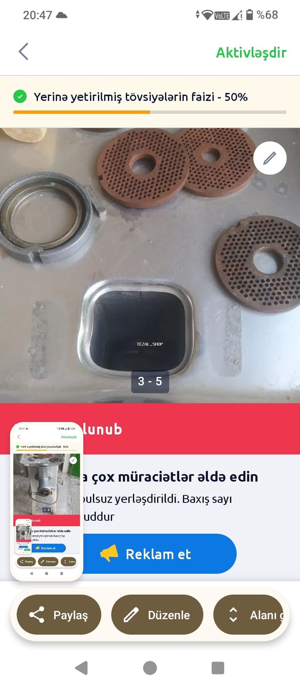 Sənaye tipli ətçəkən maşın - Güclü elektrik mühərriki ilə yüksək - şəkil 4