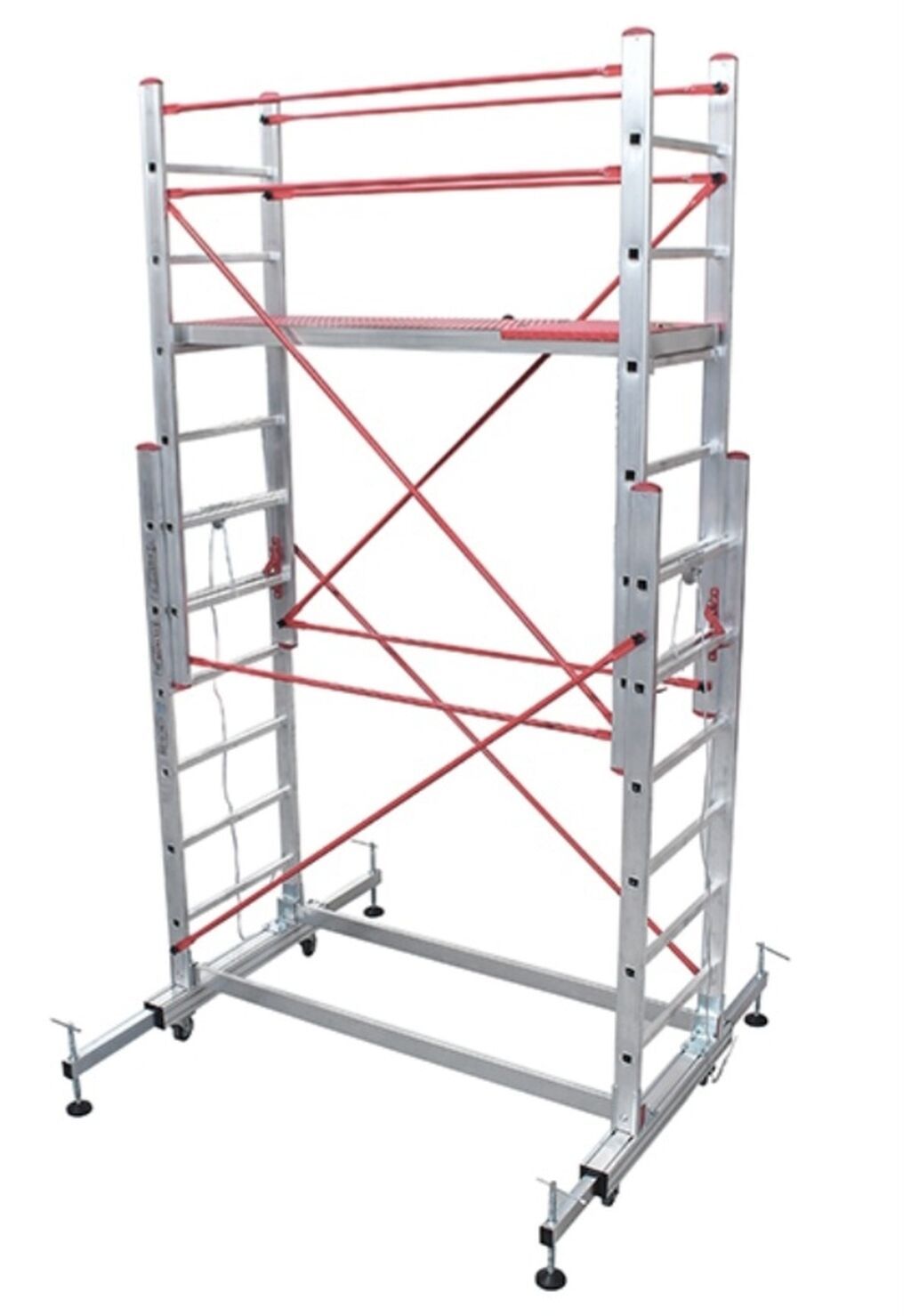 2×2 4 metrə alüminium teleskopik iskələ (lesa). ●Xüsusi lehimli