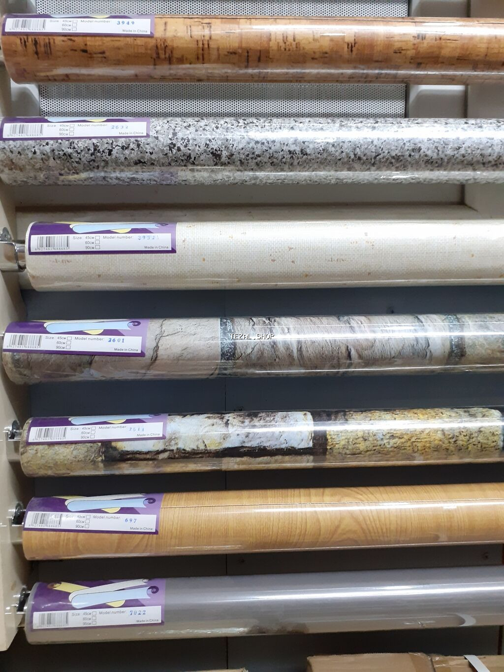 Vinil Divar Kağızları Arxası Özü Yapışqandır. Rulon da 10 metr olur - şəkil 3