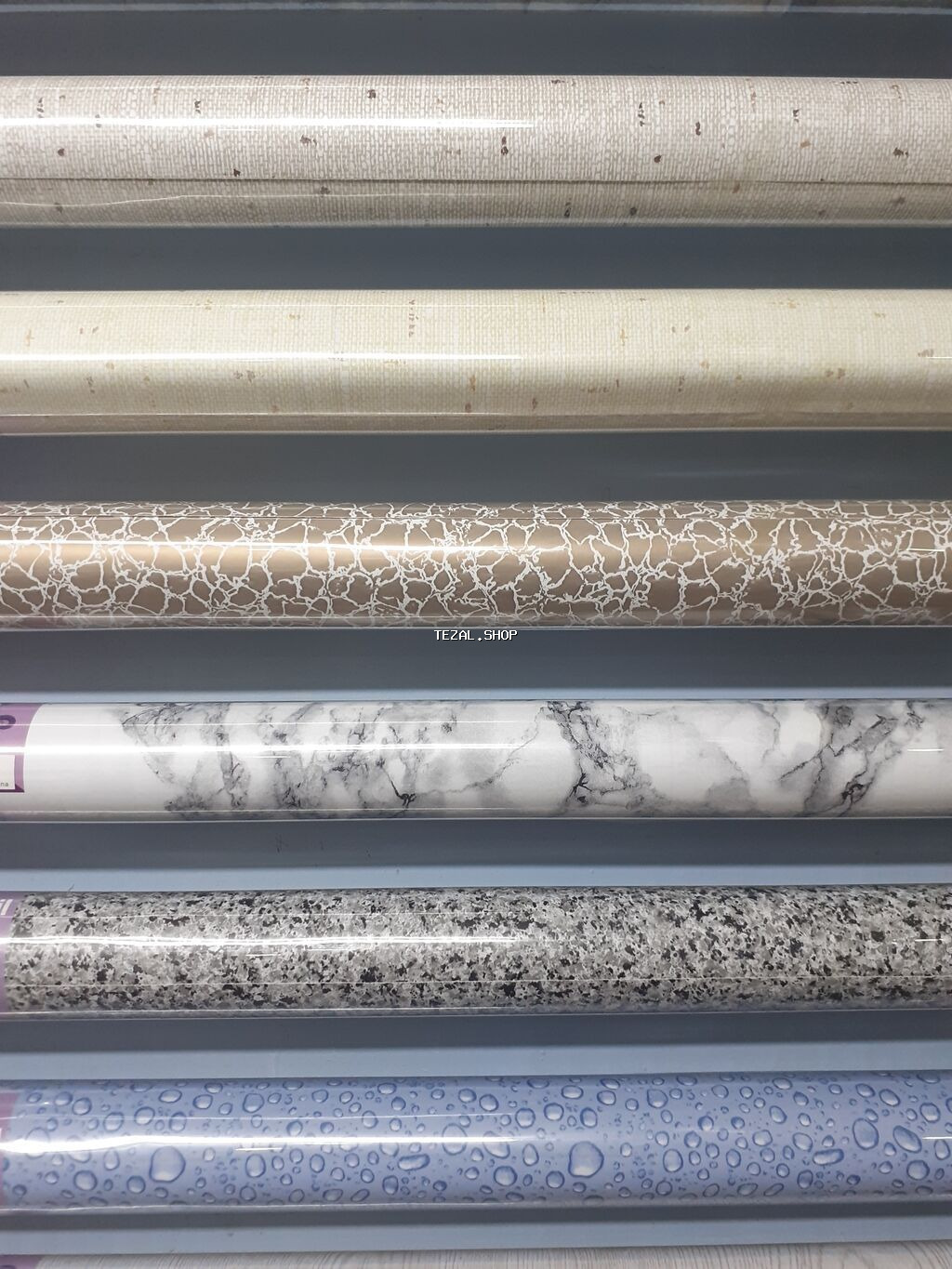 Vinil Divar Kağızları Arxası Özü Yapışqandır. Rulon da 10 metr olur - şəkil 4