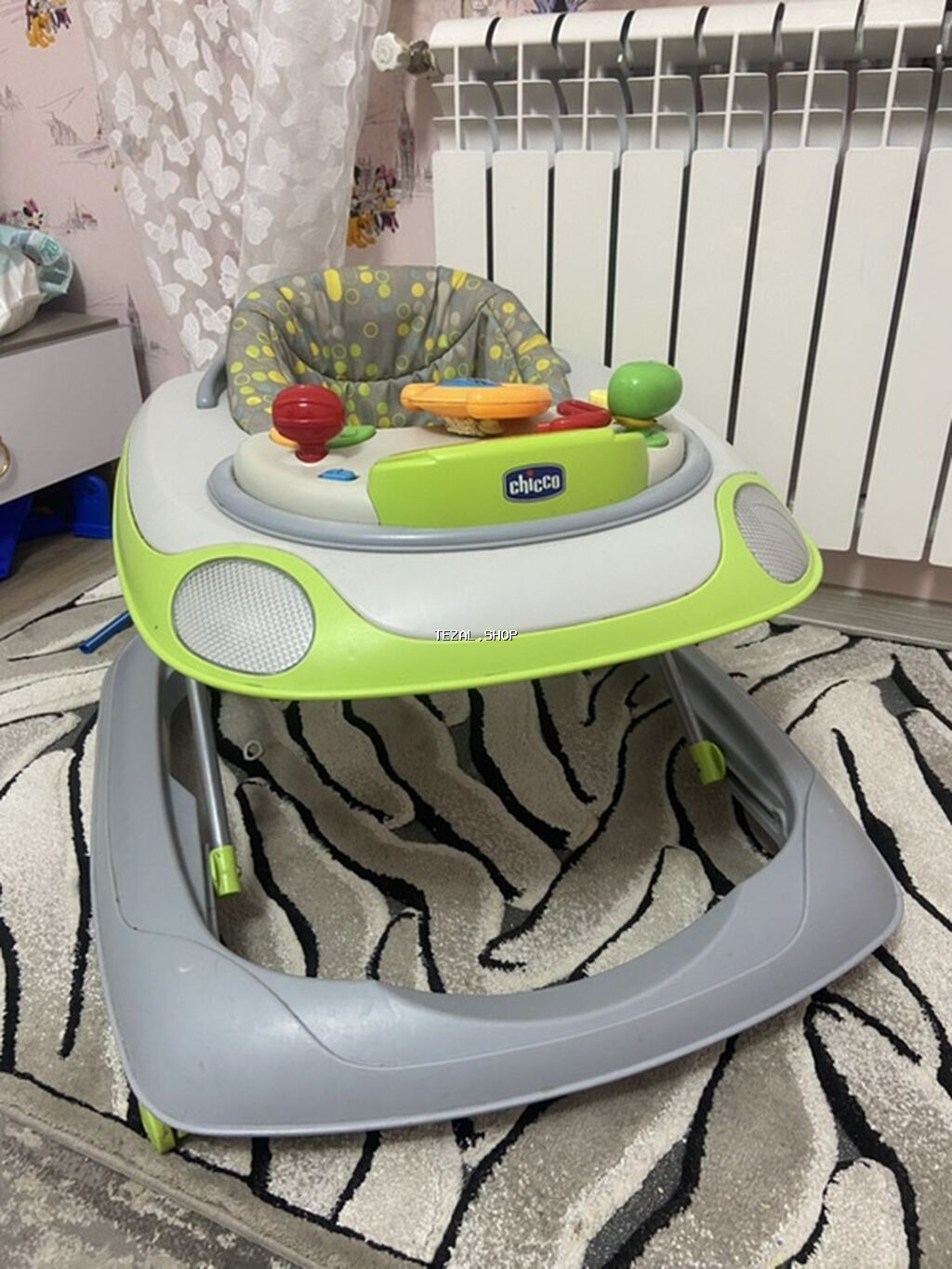 Chicco uşaq gəzdirici (walker) - Rəng: boz-yaşıl, naxışlı yumşaq - şəkil 2