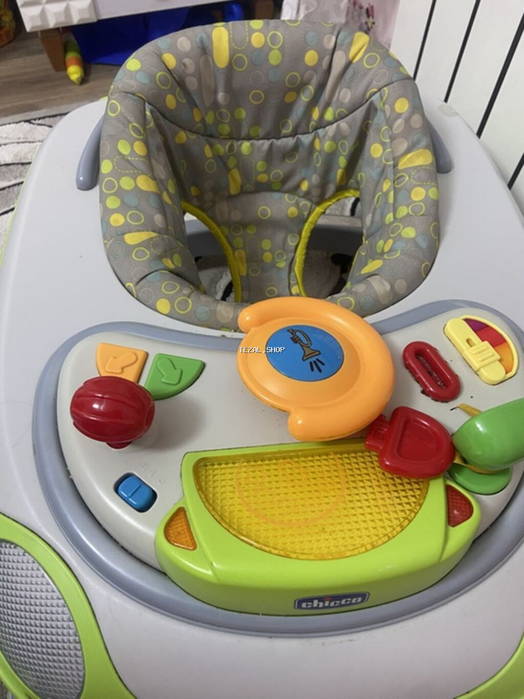 Chicco uşaq gəzdirici (walker) - Rəng: boz-yaşıl, naxışlı yumşaq - şəkil 3