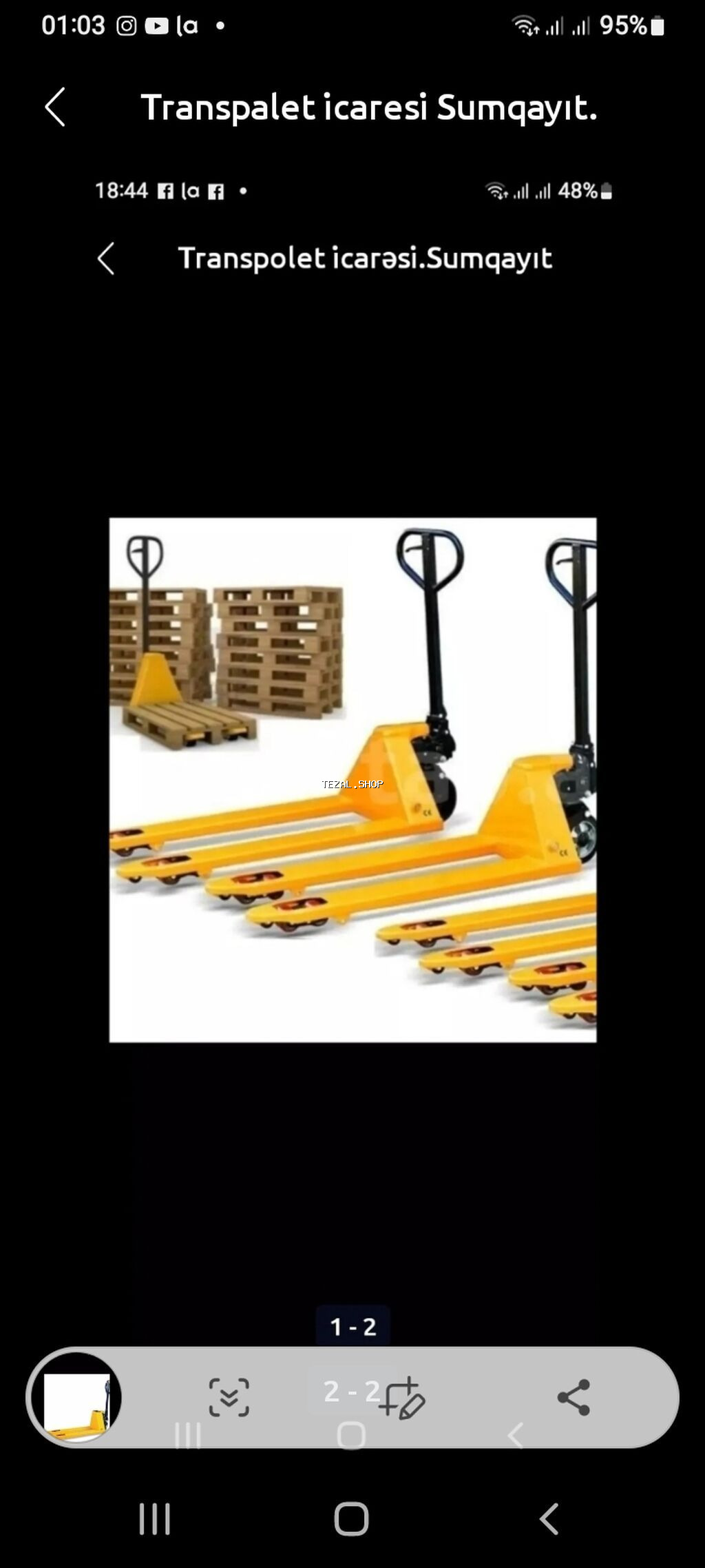 Transpalet icarəsi Sumqayıtda - şəkil 2