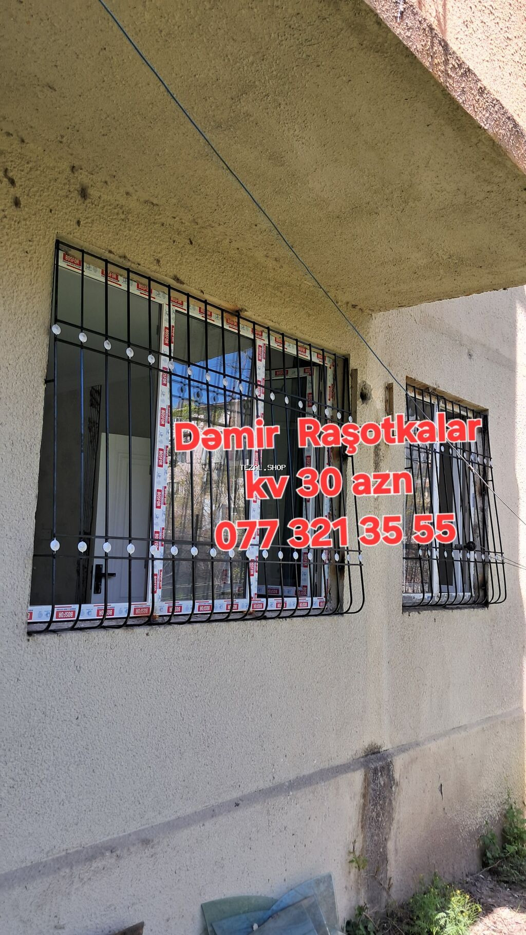 Xidmət: Dəmir reşotka (pəncərə barmaqlığı) və mövsümi bisetka (yay–qış - şəkil 5