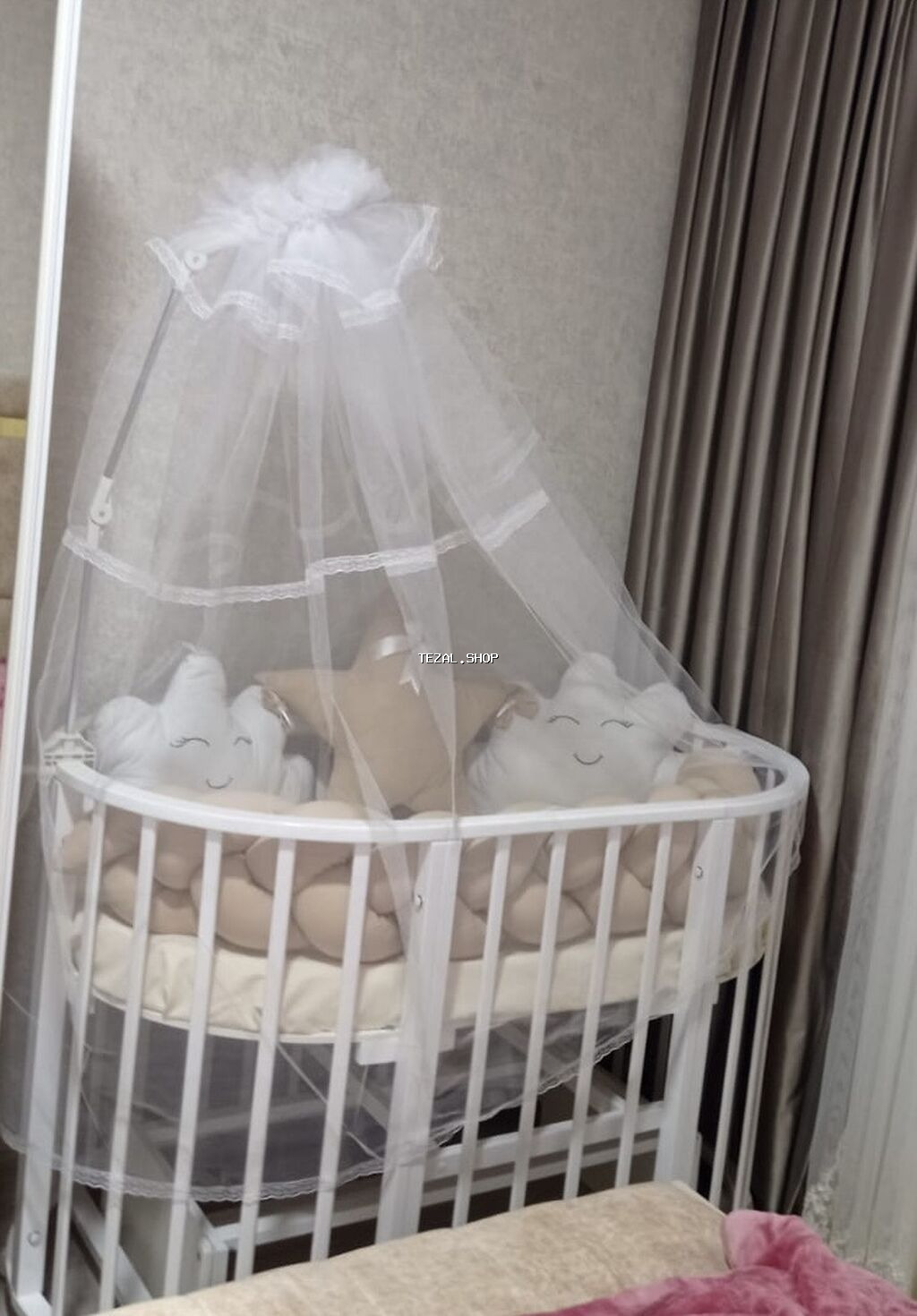 Ushaq üçün beşik, yeni kimidir, 6 ay istifade olunur,içindekilerle