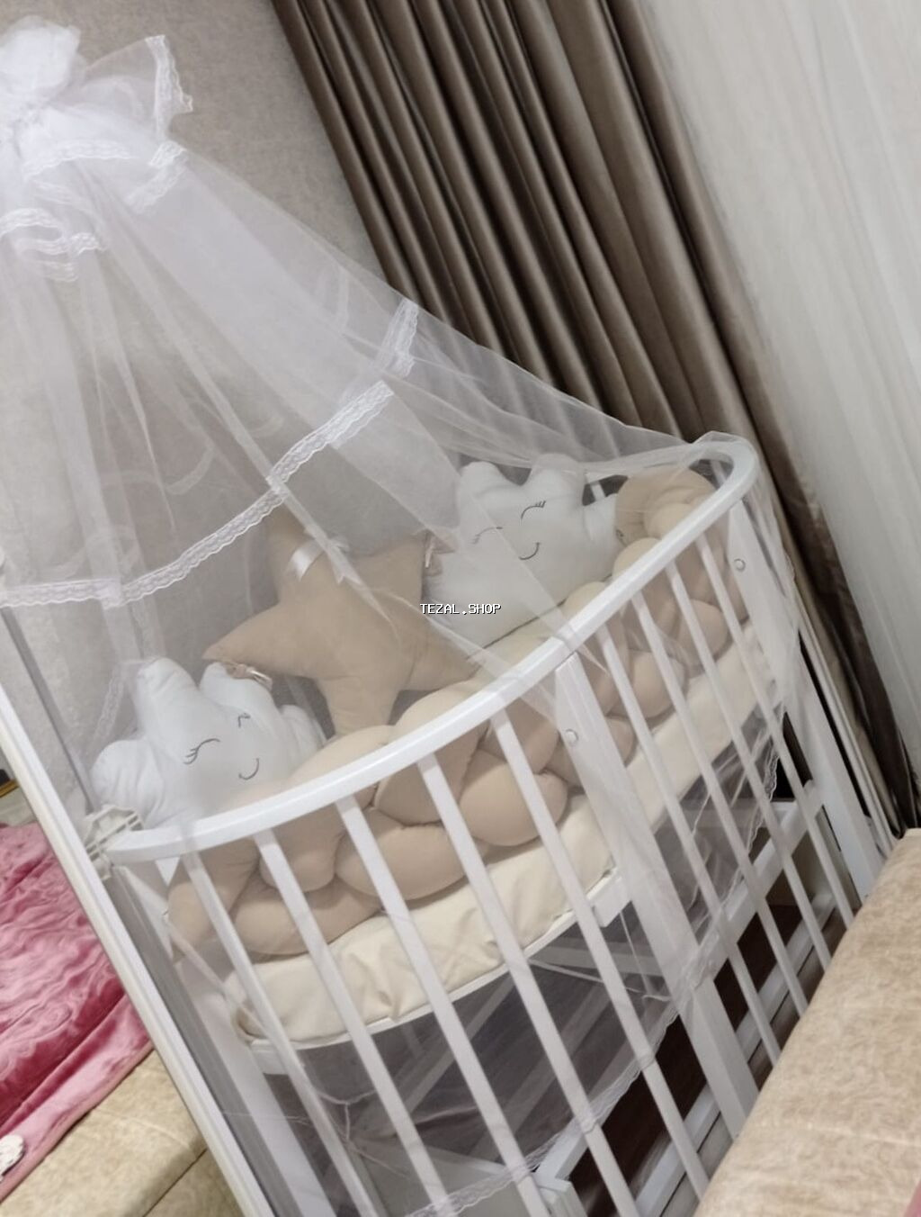 Ushaq üçün beşik, yeni kimidir, 6 ay istifade olunur,içindekilerle - şəkil 2