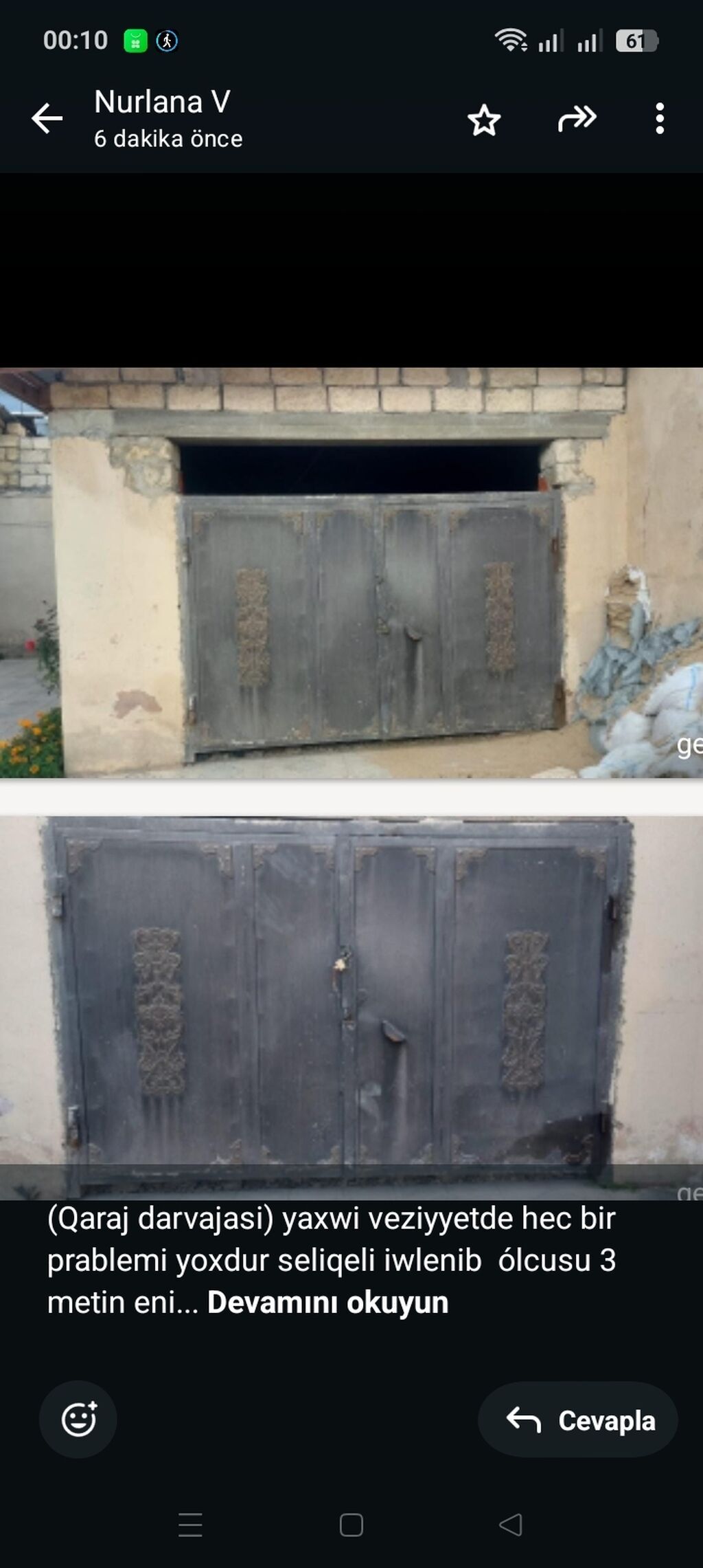 (Qaraj darvajasi) yaxwi veziyyetde hec bir prablemi yoxdur seliqeli