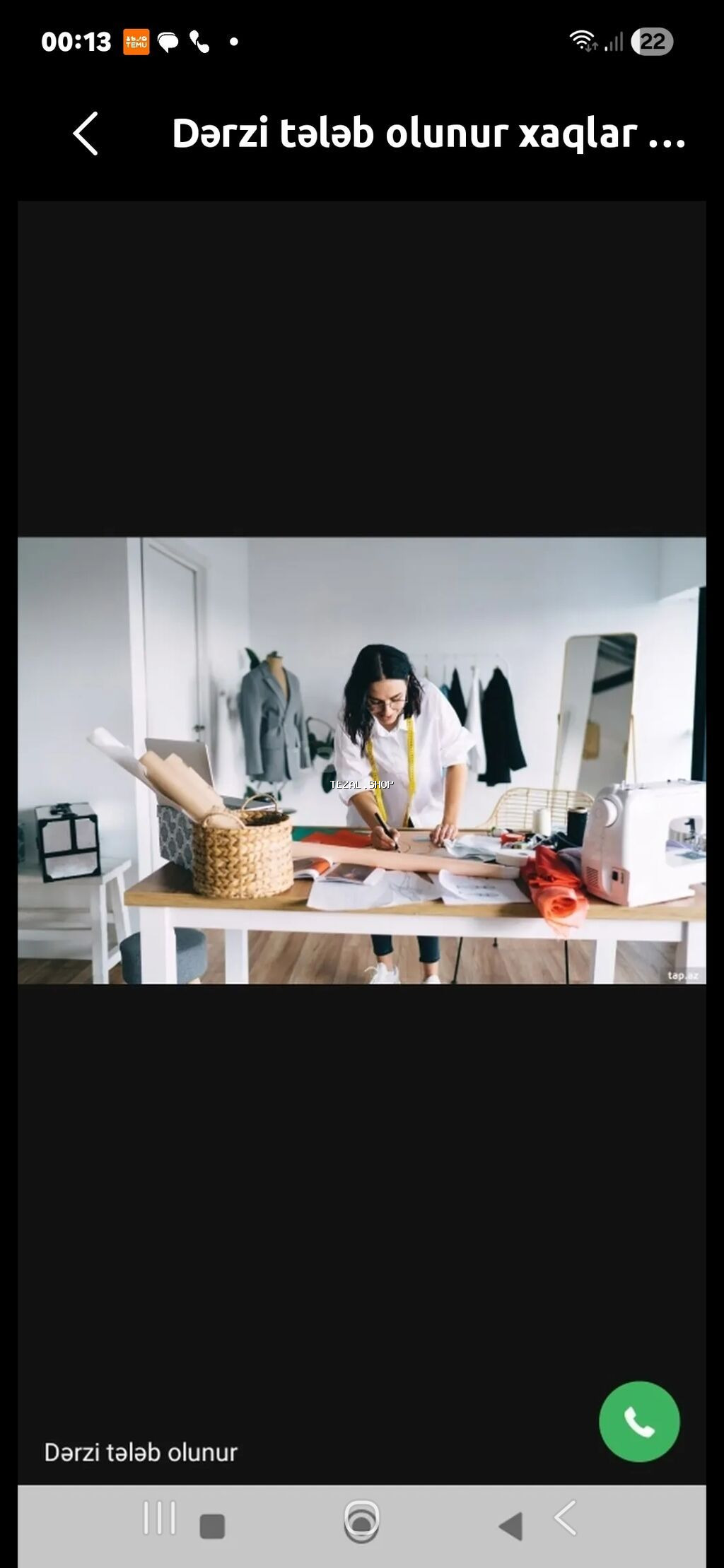 Dərzi tələb olunur, 6/1