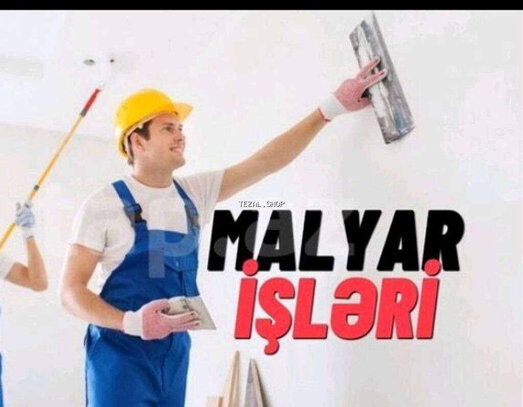 Malyar ustasıyam. Astar üzlük aboy paduqa boya pad mayak işlər