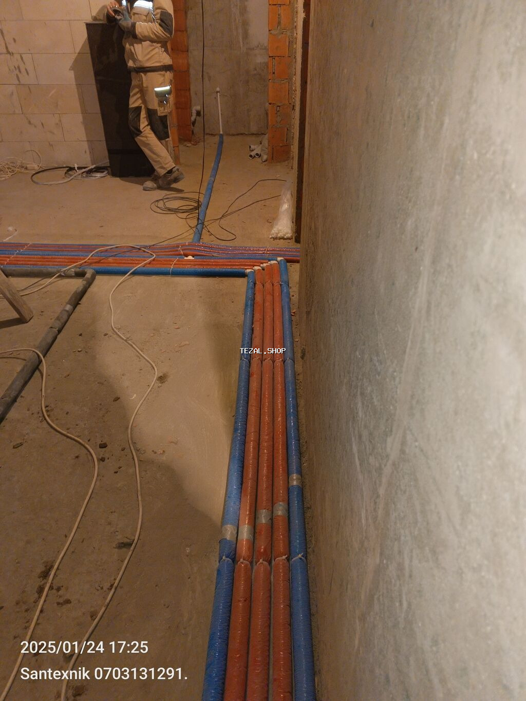 Kombi sisteminin cekilmesi.kanalzasiya sistemleri.Divar ici unitaz ve - şəkil 5