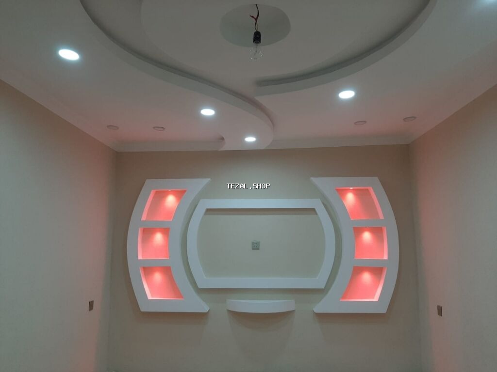 Alçıpan fiqur işleri görürük düz tavanıTvstent,Fiqurlu tavan,Ara