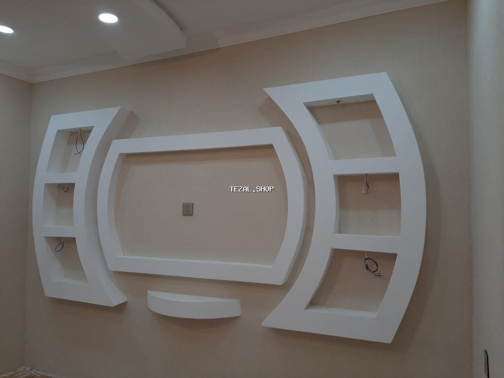 Alçıpan fiqur işleri görürük düz tavanıTvstent,Fiqurlu tavan,Ara - şəkil 3