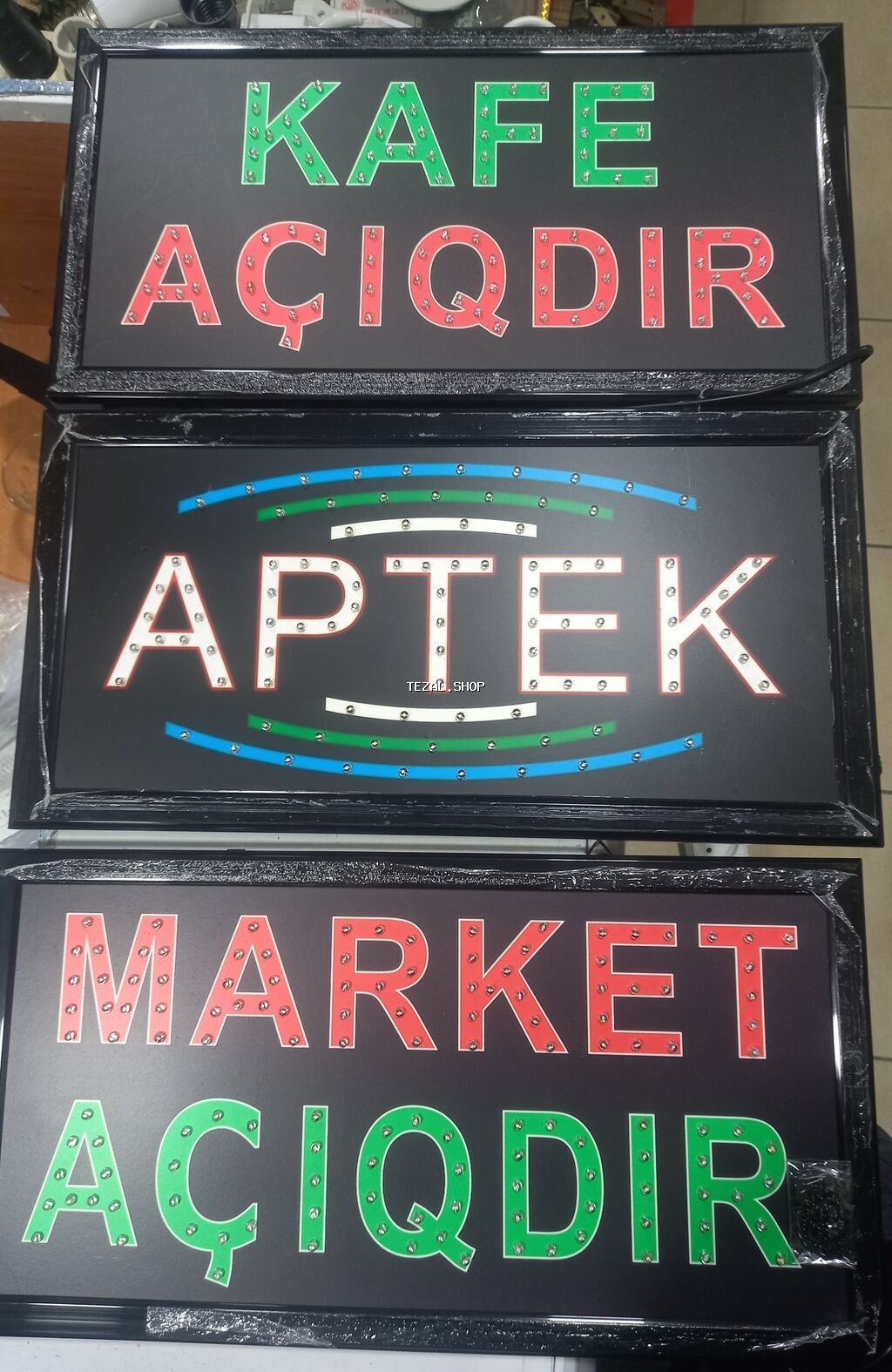 Reklam lövhəsi Açıqdır. Market.Aptek.Dərzi.və digər. yeni.Eyni - şəkil 2
