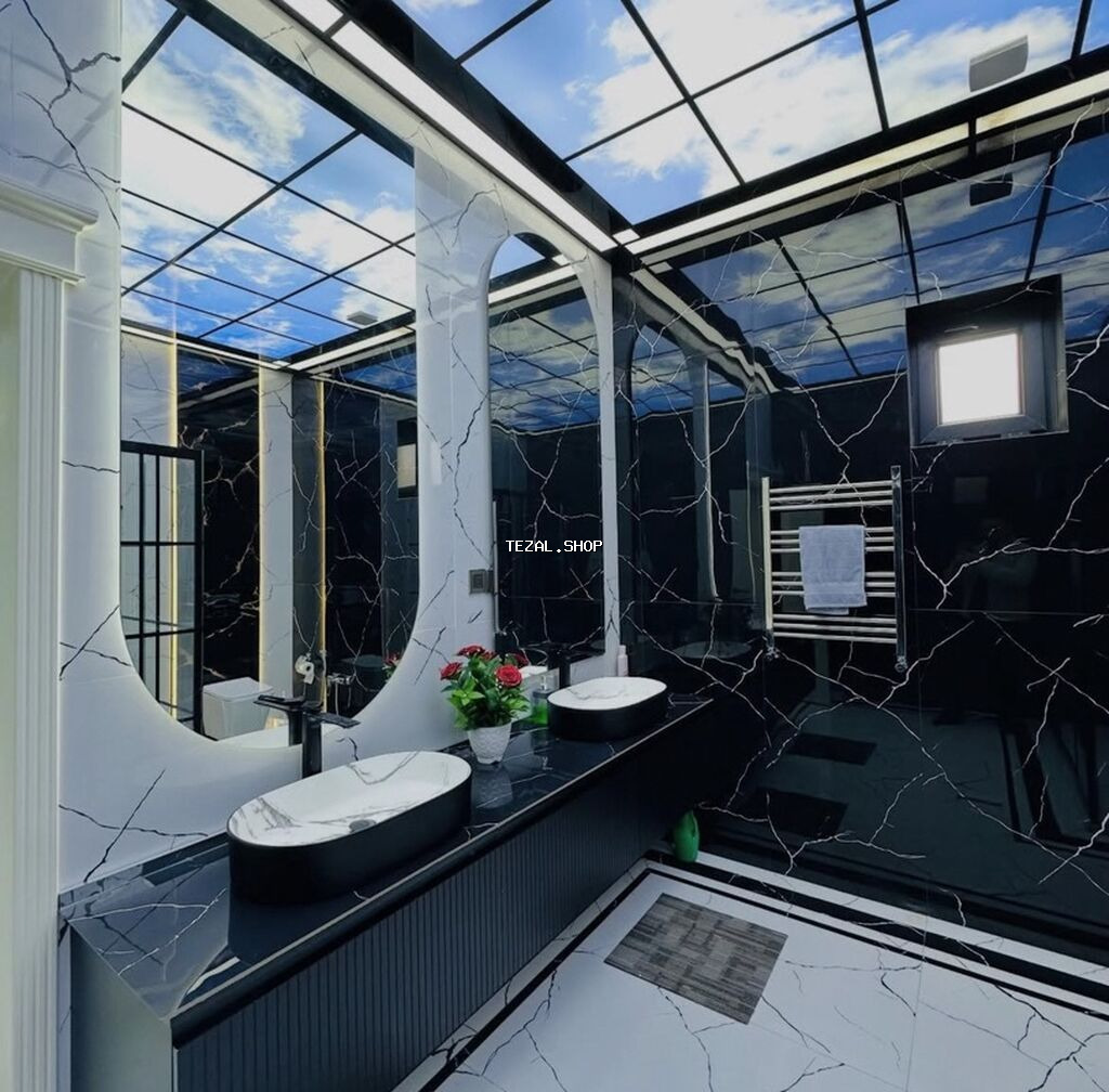 LED işıqlı naplak/gergi tavan və duş kabinlərinin hazırlanması və