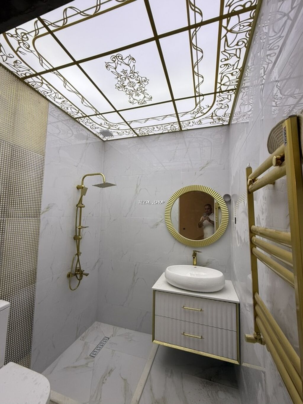 LED işıqlı naplak/gergi tavan və duş kabinlərinin hazırlanması və - şəkil 3