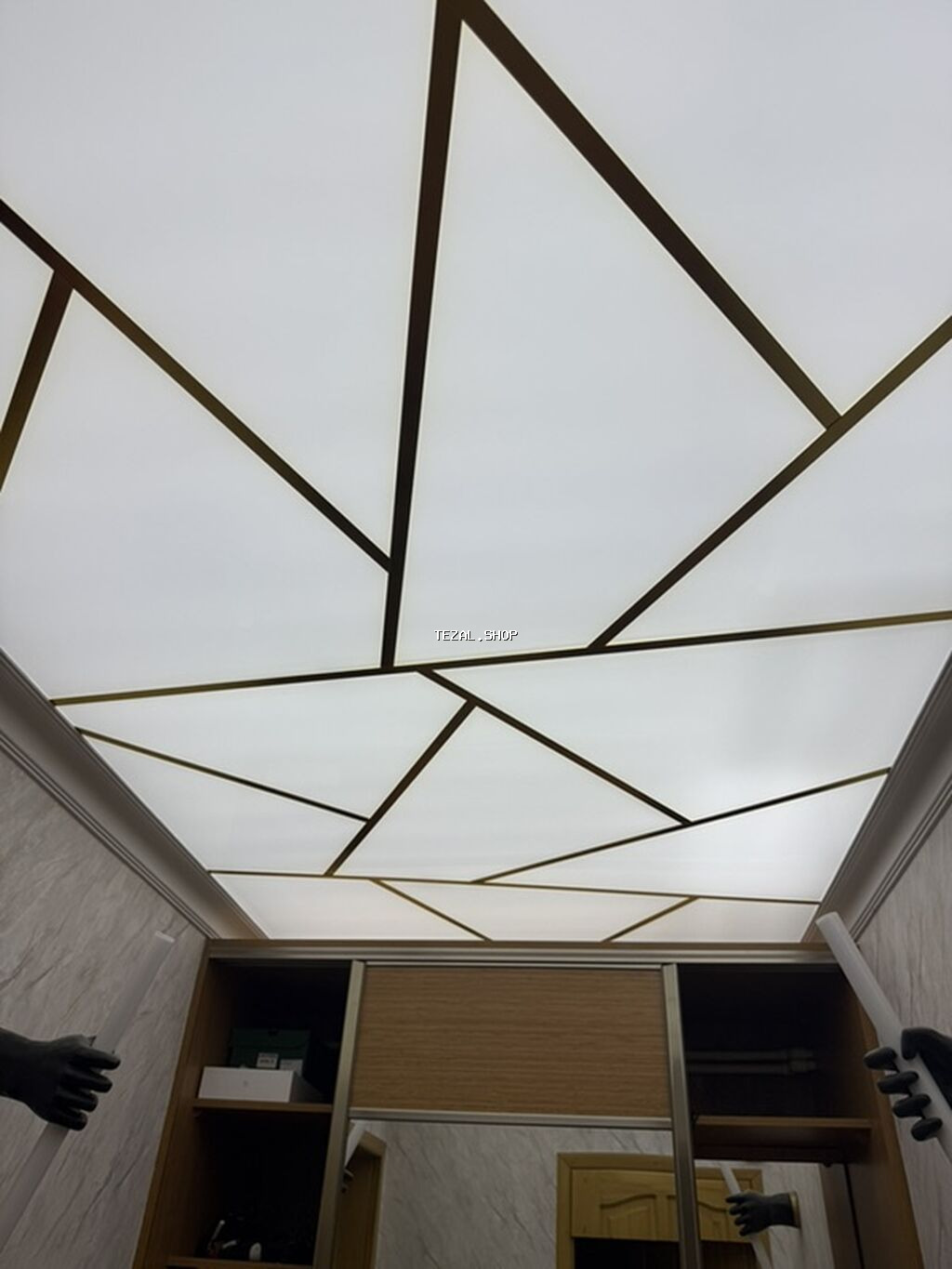 LED işıqlı naplak/gergi tavan və duş kabinlərinin hazırlanması və - şəkil 4