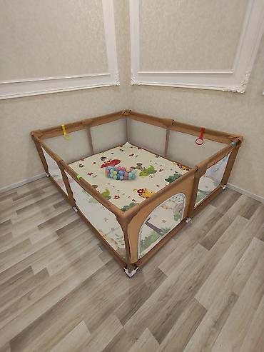 Uşaq üçün təhlükəsiz oyun manēji - Geniş kvadrat forma; möhkəm borulu - şəkil 5