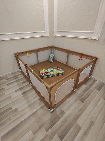 Uşaq üçün təhlükəsiz oyun manēji - Geniş kvadrat forma; möhkəm borulu - şəkil 2