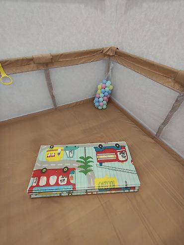 Uşaq üçün təhlükəsiz oyun manēji - Geniş kvadrat forma; möhkəm borulu - şəkil 4