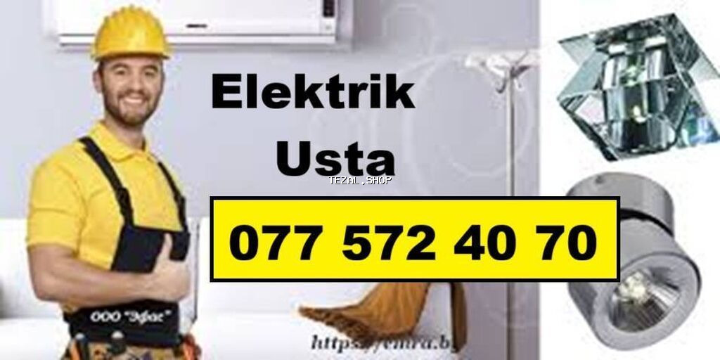 Elektrik usta. Elektrik kabellerin quraşdırılması, deyişdirilməsi