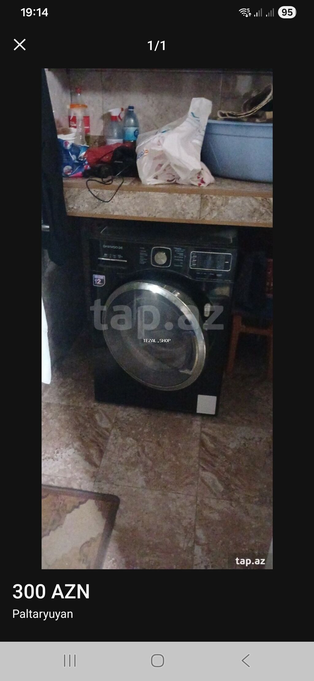 Paltaryuyan maşın Daewoo, 10 kq, İşlənmiş, Kredit yoxdur, Ünvandan götürmə