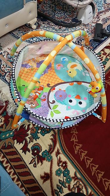 Rəngarəng körpə oyun xalçası və mini oyun boksu - Dairəvi formada - şəkil 2