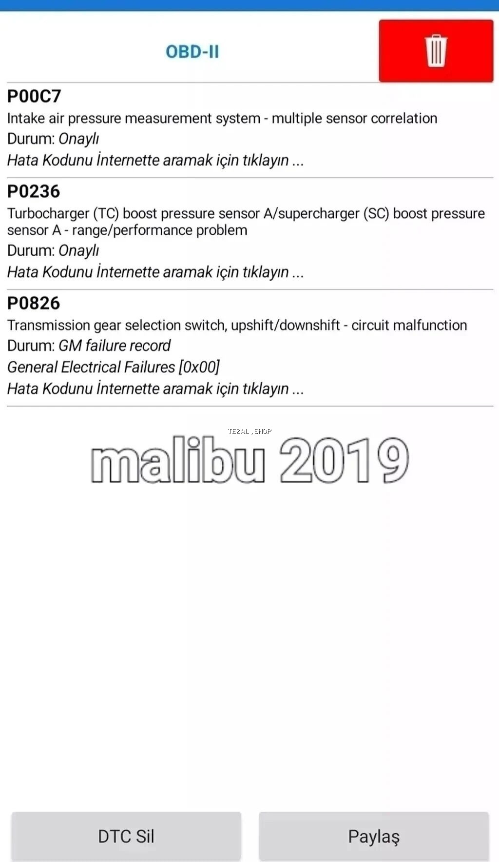 Chevrolet Cobalt suyun tempuratoru injektorun isiqi niye yanir onu - şəkil 5