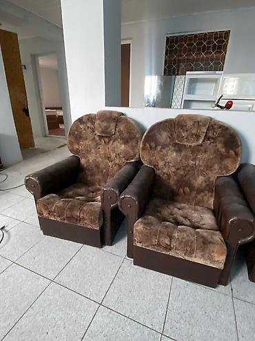 İşlənmiş, Divan, 4 kreslo, Bazalı, Açılan - şəkil 3