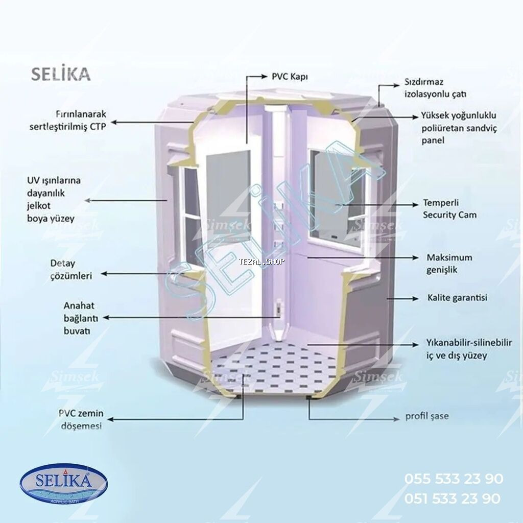 Binalara idarelere parklara muhtelif ölçülerde gozetci kabinlerin - şəkil 2