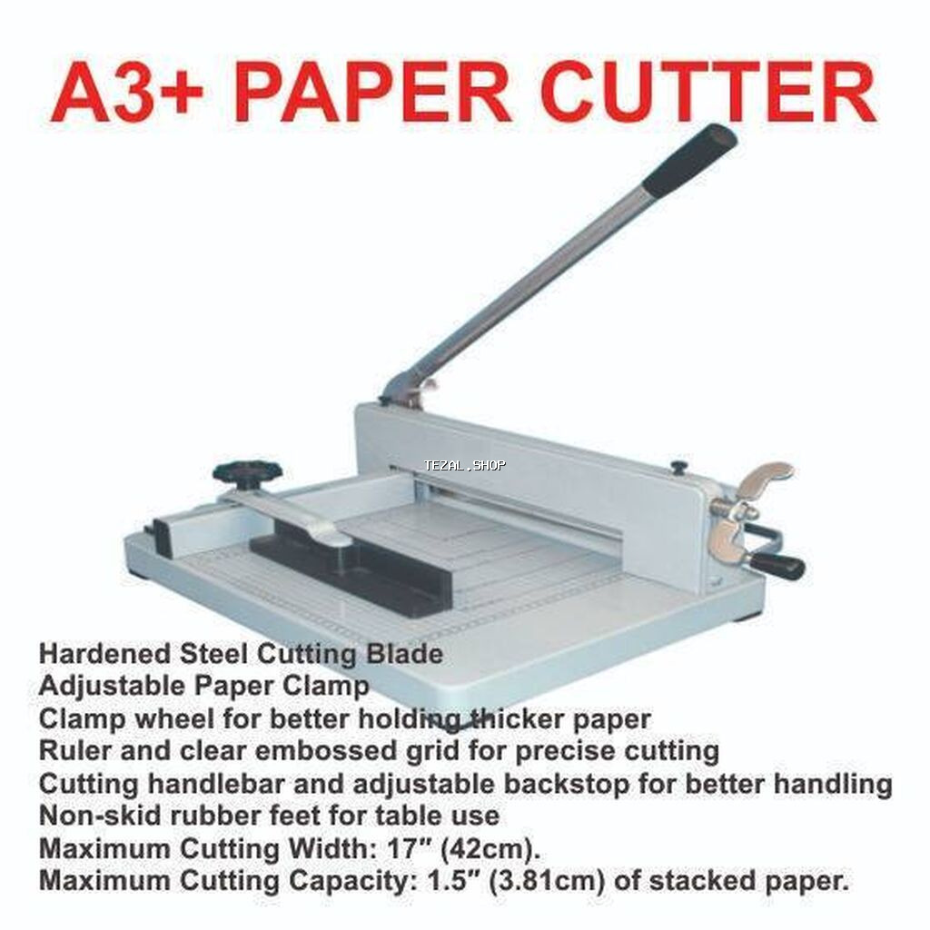 Kaqiz kesen avadanliq. 4 sm qalinliqinda a3 kaqizini kesir. Tezedir