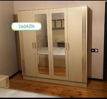 Dördkapılı paltar şkafı - Klassik dizayn: Ön hissədə iki ədəd tam - şəkil 4