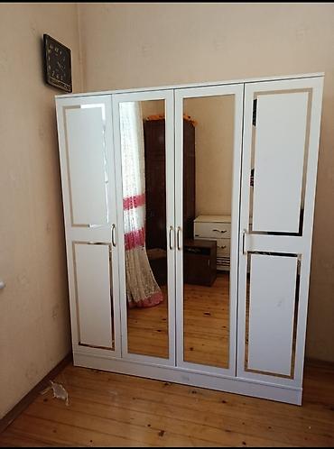 Dördkapılı paltar şkafı - Klassik dizayn: Ön hissədə iki ədəd tam - şəkil 2