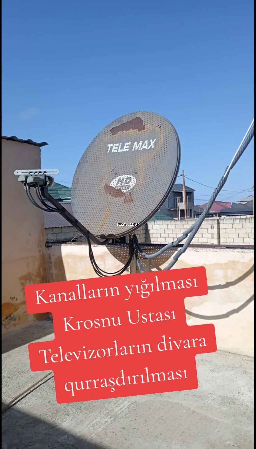 Krosnu ustası Televizor Divara Qurraşdırma Kanalların yığılması