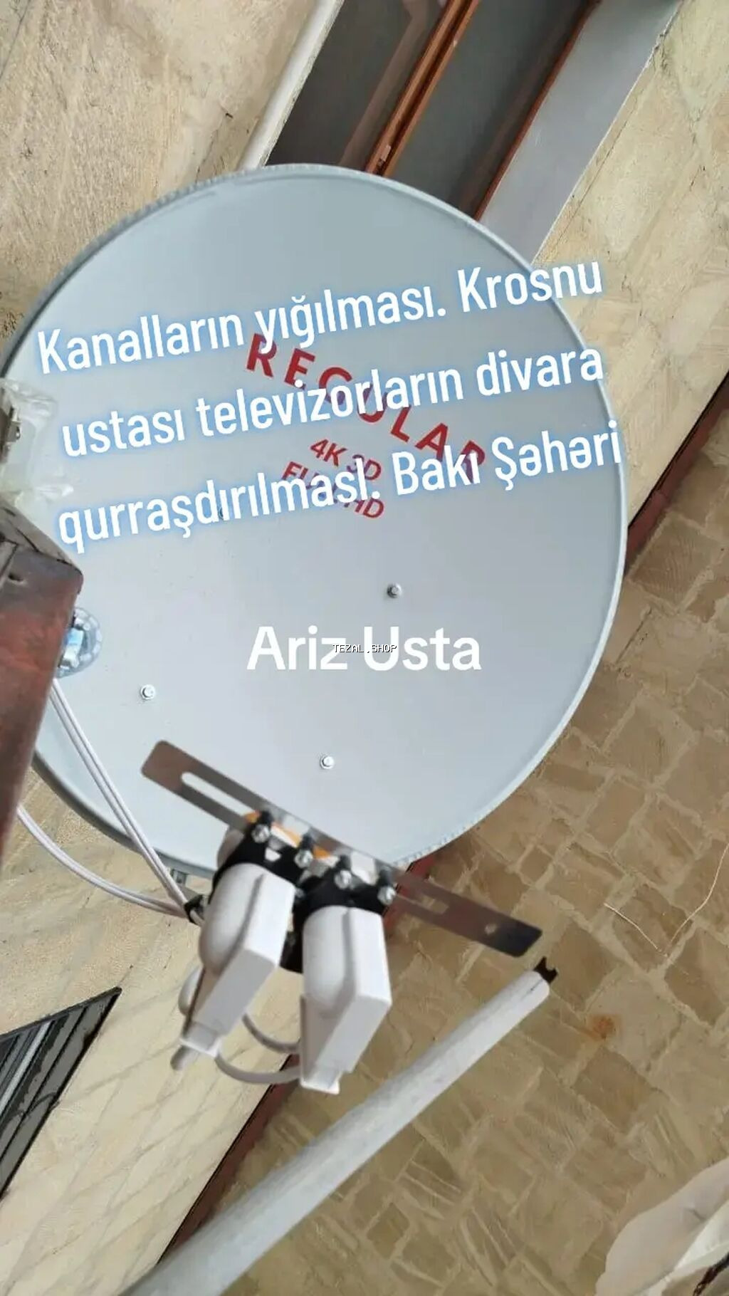 Krosnu ustası Televizor Divara Qurraşdırma Kanalların yığılması - şəkil 2