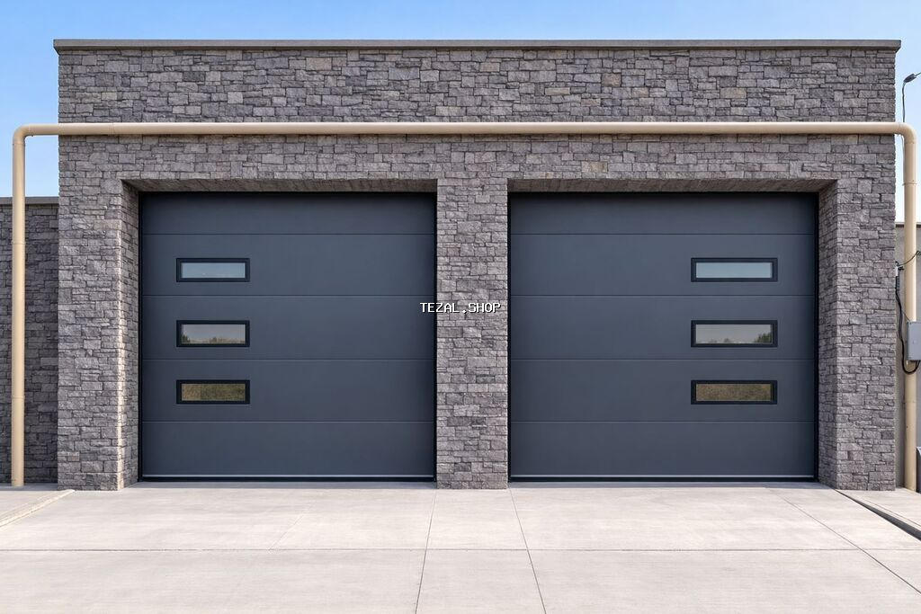 Qaraj darvazası, Seksional, Avtomatik, rəng - Boz, Fotosel