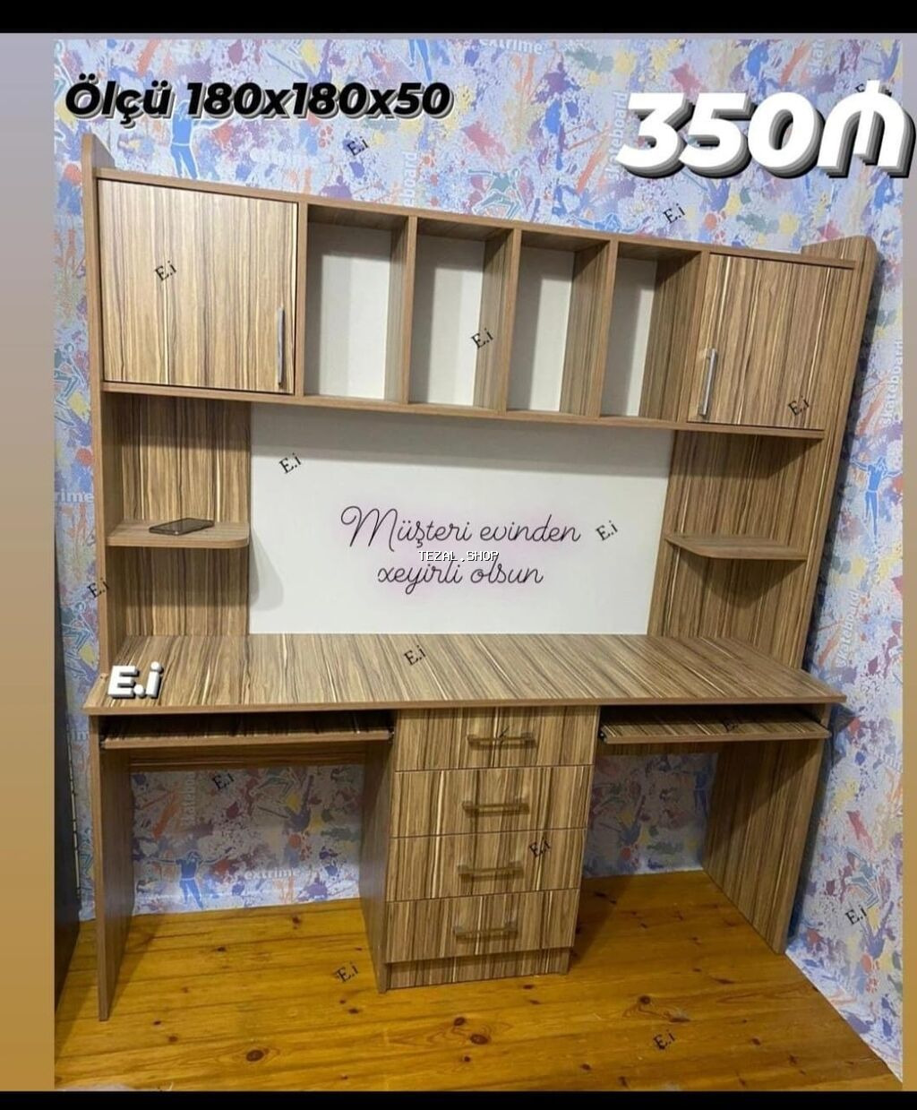 Yazi masalari sifarişle her birinin qiymeti uzerinde yazlib reng